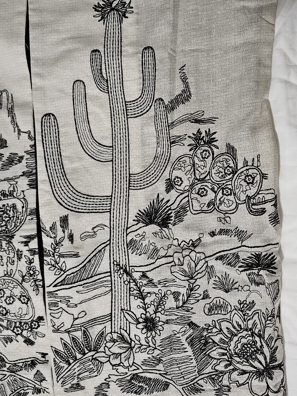 Women's Embroidered Open Front Jacket - Picture 5 of 7